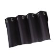 thumbnail image 2 of Solid Colored Short Valance Curtains Kitchen Pocket Curtain Window Treatment Black S, 2 of 8