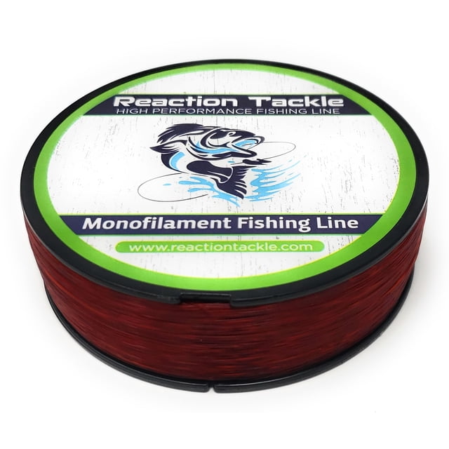 Reaction Tackle Ligne de Pêche Monofilament - Ligne de Pêche Mono en Nylon Solide et Résistante à l'Abrasion, Ligne de Pêche en Eau Douce et en Eau Salée Rouge 50/330