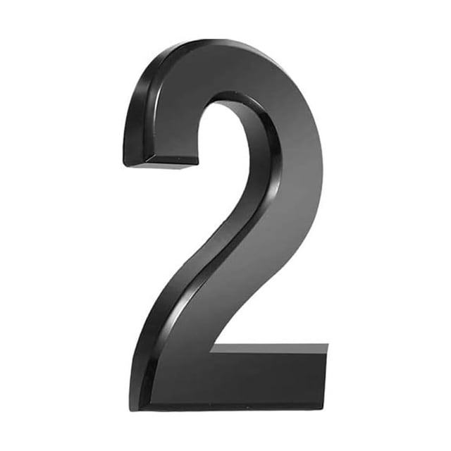 Penkiiy 3.94 Inch Stainless Steel Floating Metal House Numbers, Brushed Black Metal House Numbers and Letters, Modern Stainless Steel Address Numbers Letters for House Apartments, Hotels, Outside