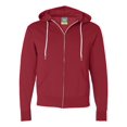 thumbnail image 1 of Independent Trading Co. Sweat à Capuche Léger Unisexe à Fermeture Éclair Complète, TG, Rouge, 1 of 3