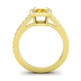 thumbnail image 4 of Diamond-Capitals 2.95 Carat Natural Diamond Citrine Gemstone Latest Bridal Ring for Ladies Solid 14K Yellow Gold Size 8.5, 4 of 8