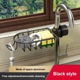 thumbnail image 2 of Kitchen Sink Faucet Storage Rack Space Aluminum Adjustable Sponge And Cloth Holder For Round Pipes 1.8 cm To 2.8 cm Diameter, 2 of 2