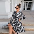 thumbnail image 4 of Vêtements de Printemps Vêtements pour Femmes Robe à Manches Longues Col en V Mode Soirée Élégante Cadeaux, 4 of 8