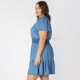 thumbnail image 3 of Devoted Taille Plus Femme mini robe en denim à manches courtes, 3 of 7