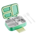 thumbnail image 2 of Dvkptbk Stainless Steel Lunch Boxs Transparent Stainless Steel Lunch Box for Office Workers and Students with Compartments for Lunch Boxes Heated Light Meal Boxes Three Compartment Lunch Box, 2 of 6