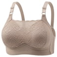 thumbnail image 1 of JMYHOAM Woman's Embroidered Glossy Comfortable Breathable Underwear Bra Bras No Rims with Support and Lift Everyday Bras, 1 of 2