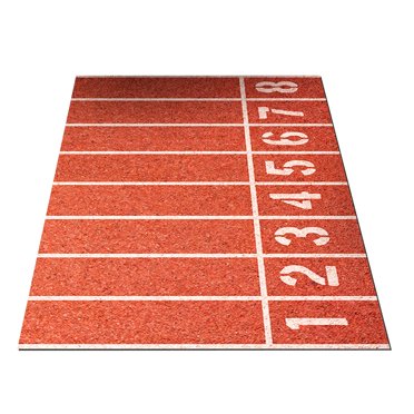 GUOOL Sports Field Rugs Kids Play Mat Washable Blanket Sports Themed Carpets for Child 60cmx90cm Red