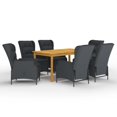 thumbnail image 1 of vidaXL 7 Piece Garden Dining Set Dark Grey, 1 of 5