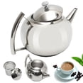 thumbnail image 4 of 1L/1.5L/2L Polished Stainless Steel Teapot Tea Pot Coffee With Round Stainless Steel Tea Leaf Filter Infuser, 4 of 9