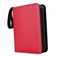 thumbnail image 2 of Classeur Durable à 400 Pochettes pour Cartes, Organisateur, Support, Contenant à Fermeture Éclair, Pochettes de Rangement, Rouge, 2 of 8