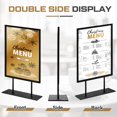thumbnail image 3 of Zhengmy Tabletop Sign Holder with Flat Base Double Sided Countertop Sign Holder 11" x 8.5" Vertical Desktop Display Stand Metal Poster Display Stand for Office Store, 3 of 6