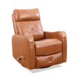 thumbnail image 1 of CoalComfort Zero Wall Swivel Recliner - Brown Leather, 1 of 3