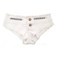 thumbnail image 1 of Jeans Courts d'Été Décontractés pour Femmes, Triangle Entrejambe Taille Basse avec Boutons, 1 of 6