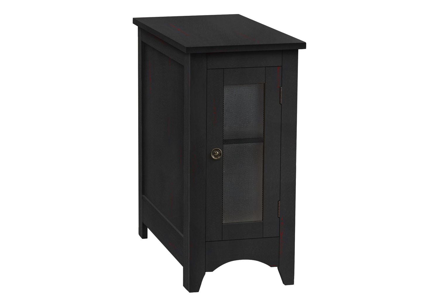 Monarch Specialties  Table D'appoint, Bout, Table D'appoint, Étroit, Table De Nuit, Chambre À Coucher, Lampe, Rangement, Placage Blanc Antique, Placage Brun, Transitionnel