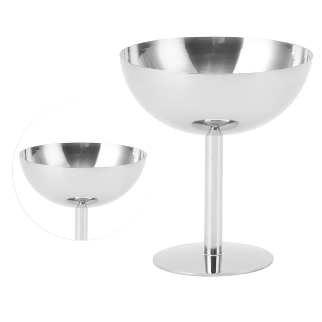 Calice à Dessert, Calice à Crème Glacée Lissant Sécuritaire Fond Stable en Acier Inoxydable pour Bar Café