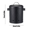 thumbnail image 2 of Tumotour Mesh Fruit Vegetable Bucket Kitchen Potato Onions Garlic Storage Bucket Potato Storage Jar Metal Bucket With Lid, 2 of 6
