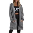 thumbnail image 2 of Innerwin Sweatshirts à Capuche Zippés pour Femmes Sweat à Capuche Automne Couleur Unie Chaud Gris TG, 2 of 4