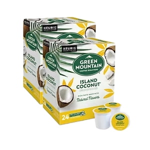 Green Mountain Island Coconut Light Roast Coffee K-Cup Pods, 48 Total