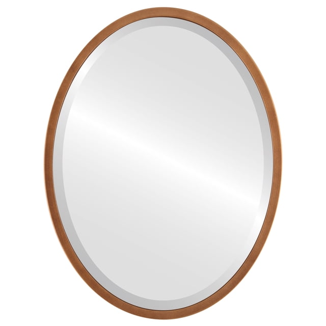 London Framed Oval Mirror - Sunset Gold - 17" x 21"