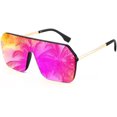 thumbnail image 1 of FEISEDY Classic Siamese One Piece Sunglasses Nice Rimless Stylish Retro Design for Women Men B2574, 1 of 6