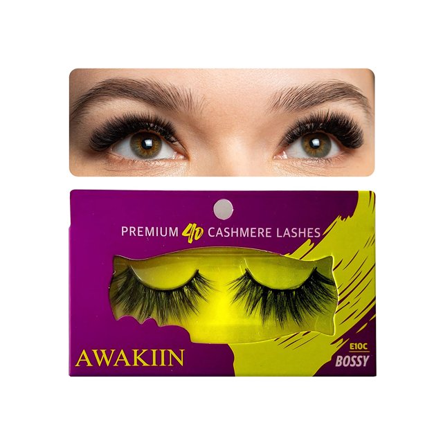 4D Premium Cashmere Natural False Lashes Fake Natural Eyelashes - Bossy