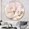 thumbnail image 3 of Designart 'Elegance I Pink' Traditional Metal Circle Wall Art, 3 of 3