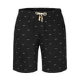 thumbnail image 1 of INSPIRE CHIC Men's Shorts Drawstring Waist Fish Pattern Beach Summer Board Shorts 32 Black, 1 of 7