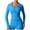 Blue, variant on Women Fashion Long-sleeved Solid Zipper High-neck Outdoor Sportswear Jacket Top Blouse - Stylish Blouses for Women