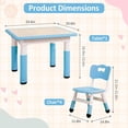 thumbnail image 4 of OUYAWEI Table and Chairs Set for Ages 2-10, Height Adjustable Desk with 4 Seats,Arts & Crafts Table,Graffiti Desktop, Non-Slip Legs, Max 300lbs, Children Multi-Activity Table for Classrooms,Daycares, 4 of 7