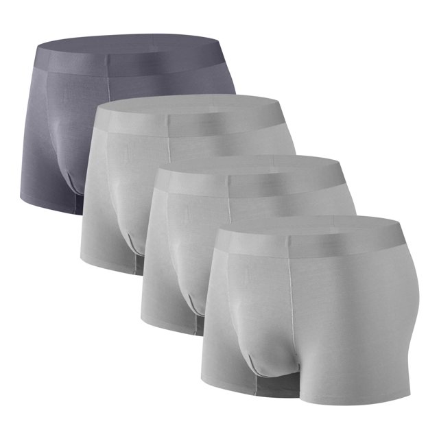Plebaso Mens Boxer Briefs Stretch Comfortable Quick Dry Underwear Soft Breathable Boxers for Men (4 Pack)