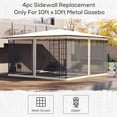 thumbnail image 4 of Outsunny 13' x 13' Gazebo Replacement Mosquito Netting Screen Black, 4 of 10