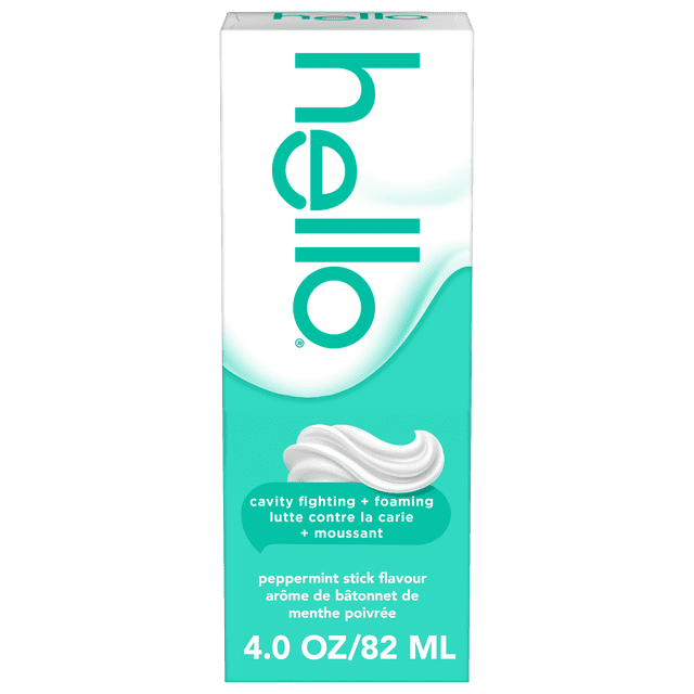 hello Whipped Fluoride Toothpaste, Peppermint Stick, 82 mL