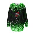 thumbnail image 4 of Jsaierl Robe à Capuche de Noël pour Femmes à Manches Longues, Tunique à Capuche à Imprimé Verre de Noël, Chandail de Noël, Robe de Fête avec Poches, 4 of 4