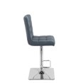 thumbnail image 4 of CorLiving Quinn Modern Fabric Upholstered Adjustable Height Barstools Set of 2 - Swivel Bar Stools with Back, Perfect Kitchen Stools for Island, Bar Chairs & Counter Height Stools, 4 of 9