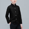 thumbnail image 1 of LSLJS Chemise à Manches Longues Boutonnée pour Tout-Petits Garçons, Haut Décontracté, Chemise à Col Rabattu, Chemises Habillées pour Enfants, Cadeaux pour Enfants, 1 of 7