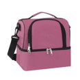 thumbnail image 2 of ZZkhGO Insulated Lunch Bag with Double Compartment, Waterproof Cooler Tote, Large Capacity Thermal Lunch Box for Work Picnic Travel, Hot Pink, 2 of 7