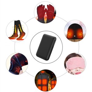Fesfesfes 5000mAh Power Bank DC and USB Dual Port Charger for Heating Devices Portable Charging Pack for Outdoor Travel Daily Use