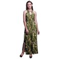 thumbnail image 1 of Bimba Robe Longue de Soirée à Col Rond Imprimée avec Fentes Latérales pour Femmes - Très Petit, 1 of 6