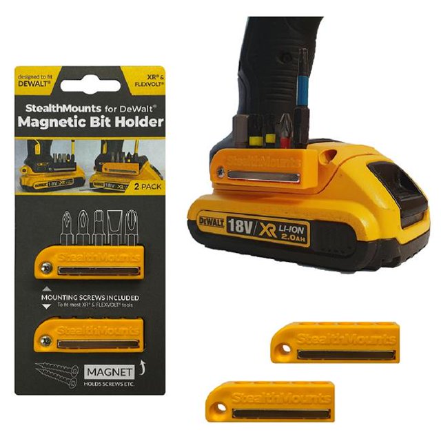 Supports Magnétiques Compatibles avec Outils DeWalt, 2-Pk. - BH-DW-YLW-2