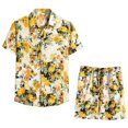 thumbnail image 1 of Men‘s Summer 2-Piece Beach Printed Short Sleeve Shirts & Shorts Pants Sets Note Please Buy One Or Two Sizes Larger, 1 of 3