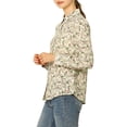 thumbnail image 4 of INSPIRE CHIC Women's Button Down Long Sleeve Ditsy Floral Shirt, 4 of 6