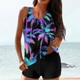 thumbnail image 2 of FAVIPT Women's Tummy Control Modest Swimsuit Floral Tankini Two Piece Bathing Suit with Boyshorts Multicolor,L, 2 of 6