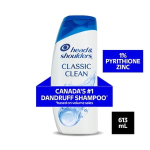 Head & Shoulders Shampooing à pellicules, Classic Clean, Protection contre les flocons, 1% Pyrithione Zinc, léger parfum frais, 613 mL