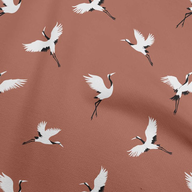 oneOone Polyester Spandex Rust Brown Fabric Bird Sewing Craft Projects Fabric Prints By Yard 56 Inch Wide