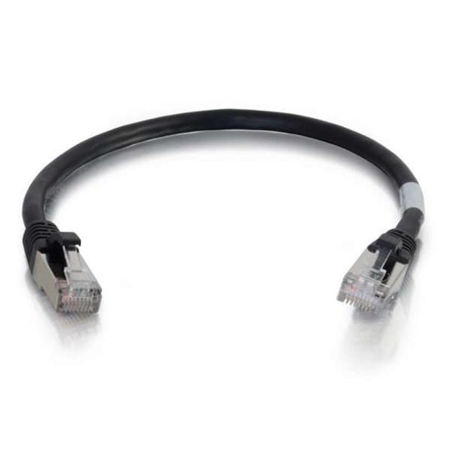 Câble de Réseau Ethernet Cat6 de 20 Pi Sans Accroc avec Blindage-STP - Noir
