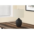 thumbnail image 1 of Monarch Specialties Lighting, 22"h, Table Lamp, Black Ceramic, Ivory / Cream Shade, Transitional, 1 of 6