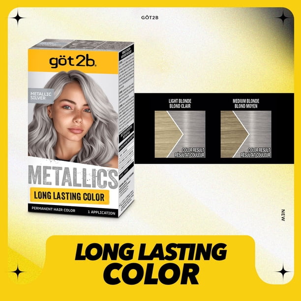 Got2b Metallics Permanent Hair Color, M71 Metallic Silver - Walmart.ca