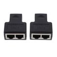 thumbnail image 1 of KAKOWELY RJ45 Splitter Connectors 2pcs Ethernet Splitter Cable Adapter RJ45 Ethernet Cable Splitter Adapter1.65"X1.38"X0.79", 1 of 4