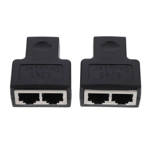 KAKOWELY RJ45 Splitter Connectors 2pcs Ethernet Splitter Cable Adapter RJ45 Ethernet Cable Splitter Adapter1.65"X1.38"X0.79"