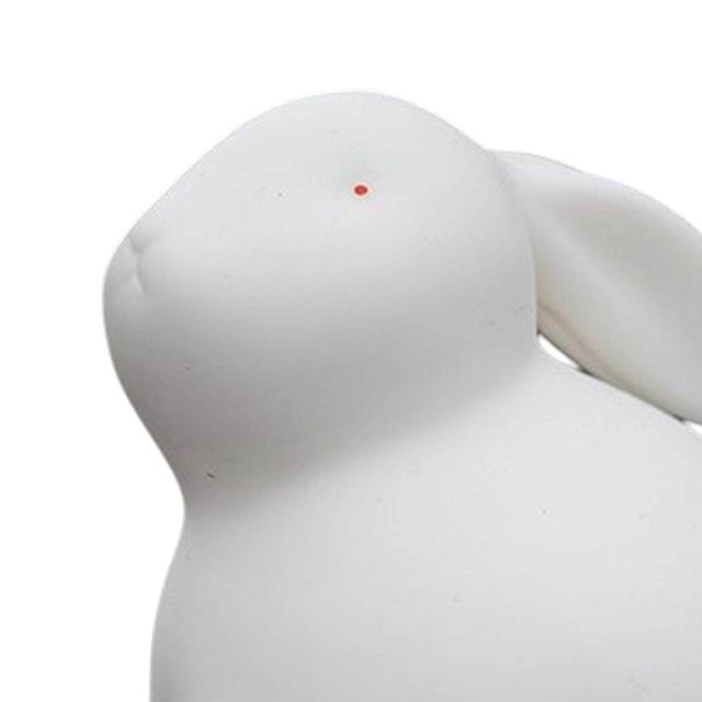 facefd Ceramic Rabbit Statue Bunny Animal Model Tiny Adorn for Wedding Party Decor 4.6cmx3.5cmx4.7cm
